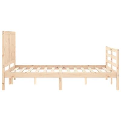 Bedframe met hoofdbord massief hout