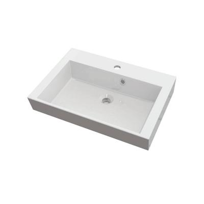 Wastafel Sapho Orinoko Rechthoekig 60x15x45 cm Marmer Wit Sapho