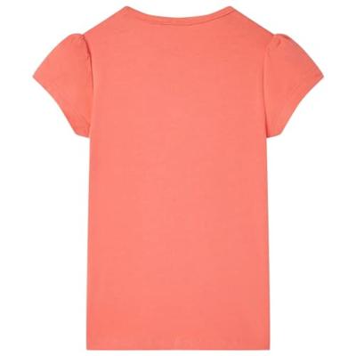 Kindershirt 116 koraalkleurig Kindershirt 116 koraalkleurig