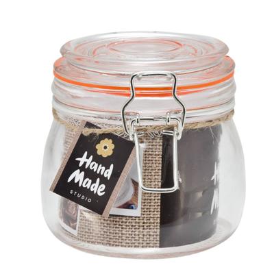 Weckpot 500ml 10,5x10,5cm siliconen ring