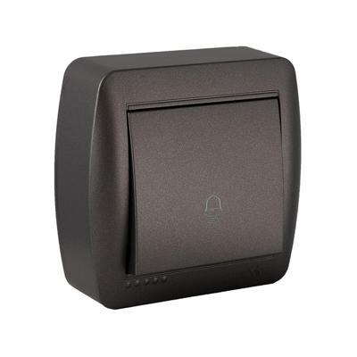 Deurbelknop Solera Mural 7,4 x 7,2 x 2,8 cm 250 V 10 A Grafiet