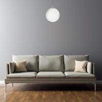 Searchlight Glazen hanglampAtom Ø 30cm met chroom - 6077 - thumbnail
