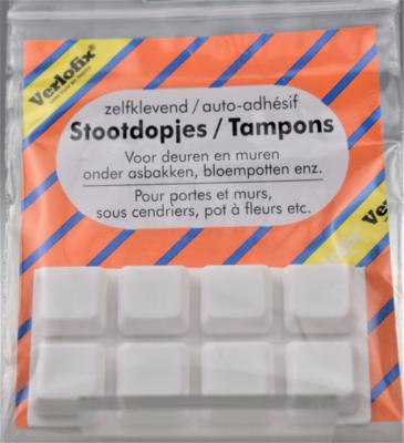 Verlofix Stootdopjes Zelfklevende Deurbuffers 18x18x8mm (vel a 8st.) Verlofix Stootdopjes Zelfklevende Deurbuffers 18x18x8mm (vel a 8st.)