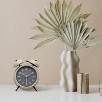 NeXtime - Tafelwekker 12 x 14 x 6cm-Stil-Licht-Metaal-NeXtime "Golden - thumbnail