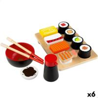 Houten spel Woomax Sushi 14 Onderdelen (6 Stuks) - thumbnail
