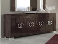 Dressoir PRADO 4 deuren walnoot gelakt - thumbnail