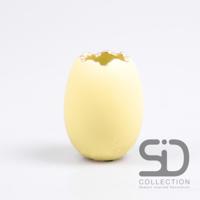 Season Inspired Decoration Vaas ei 7.5x7.5x10cm geel - thumbnail