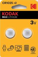 Kodak CR1025 lithium knoopcel batterij blister(2) - 3241000 - thumbnail