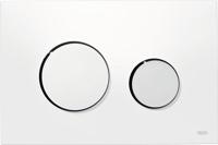 Bedieningsplaat TECE Loop Met Duospoeltechniek Wit Met Glanzend Chromen Toetsen TECE - thumbnail