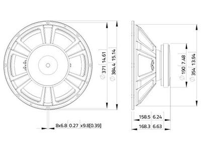 Lavoce SSF153.00 15 inch 38 cm Woofer 400 W 8 Ω