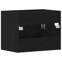 Wastafelkast 60x38,5x46 cm bewerkt hout zwart eikenkleurig - thumbnail