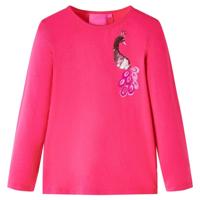 VidaXL Kindershirt met lange mouwen 104 felroze - thumbnail