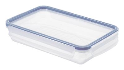 Rotho Clic & Lock Koelkast Bewaardoos 1L Vlak Horizon Blauw/Transparant