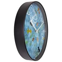 Wandklok 30 cm - Stil - Blauw - Plastic - "Pond" - thumbnail