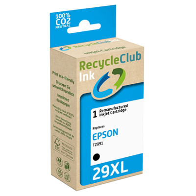 RecycleClub Cartridge compatible met Epson T299140 XL Zwart RecycleClub Cartridge compatible met Epson T299140 XL Zwart