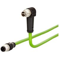 Metz Connect 142M2X1B050 M12 Netwerkkabel, patchkabel CAT 6A S/FTP 5.00 m Groen PUR-mantel, Zuurbestendig, Ozonbestendig, UV-bestendig, Geschikt voor - thumbnail