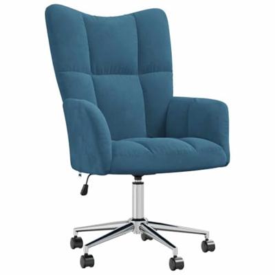 Relaxstoel fluweel blauw Relaxstoel fluweel blauw