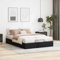 Bedframe zonder matras 140x200 cm kunstleer zwart - thumbnail