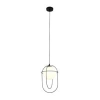 Searchlight Design hanglampAxis zwart met wit - 9131BK - thumbnail