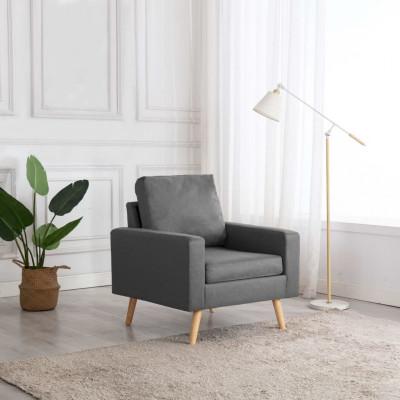 VidaXL Fauteuil stof lichtgrijs
