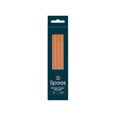 Verjaardagskaars sticks roze/goud 10st Spaas - Spaas