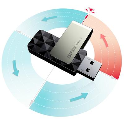USB stick Silicon Power Blaze B30 64 GB Zwart