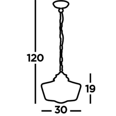 Searchlight HanglampSchool House Ø 30cm mat zilver met wit - 8071-1SS