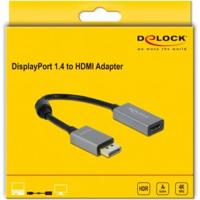 Delock 66436 DisplayPort / HDMI Adapter [1x DisplayPort stekker - 1x HDMI-bus] Zwart, Grijs 0.20 m - thumbnail