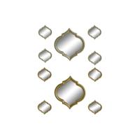 Set spiegels DKD Home Decor Spiegel Gouden Brons Polypropyleen (50 x 3 x 55 cm) (2 pcs) - thumbnail