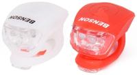 Benson LED fietslampset 2 delig rood/wit - 5700337 - thumbnail