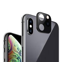 11 Pro/11 Pro Max stijl metalen Achteruitrij camera lens beschermer film voor iPhone X/XS/XS Max (zwart) - thumbnail