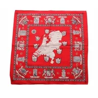 Boeren zakdoek rood Nederland 55 x 55 cm - thumbnail