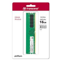 Transcend JetRAM Werkgeheugenmodule voor PC DDR4 16 GB 1 x 16 GB Non-ECC 2666 MHz 288-pins DIMM CL19 JM2666HLE-16G - thumbnail