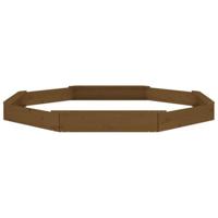 VidaXL Zandbak met bankjes achthoekig massief grenenhout honingbruin - thumbnail