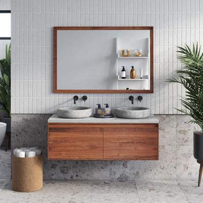 Badkamermeubelset Forzalaqua Plateau Carrara Reno 2.0 Pure Walnut 80 cm Badkamermeubelset Forzalaqua Plateau Carrara Reno 2.0 Pure Walnut 80 cm