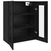 Hangende Wandkast Zwart 69.5 x 34 x 90 cm Bewerkt hout - thumbnail