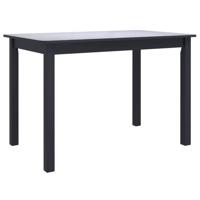 Eettafel 114x71x75 cm massief rubberwood zwart - thumbnail