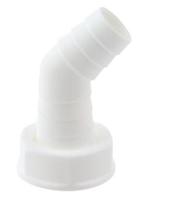 Kirchhoff Kunststof apparaataansluiting 45°, wit, 1"IT x 3/4" mondstuk - 988379113 - thumbnail