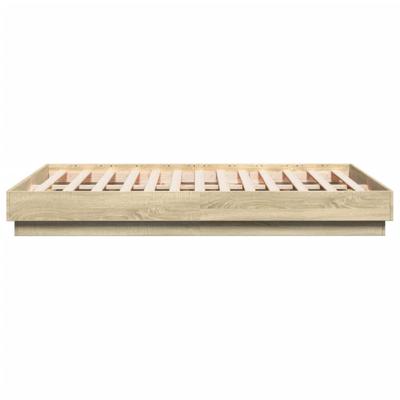 Bedframe bewerkt hout sonoma eikenkleurig 90x190 cm - thumbnail
