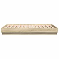 Bedframe bewerkt hout sonoma eikenkleurig 90x190 cm - thumbnail