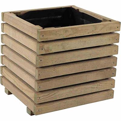 Siena Garden Ella N06588 Plantenbak Dennenhout, Vlies Groen