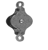 Waelbers Hijskatrol met polyamide wiel 2 ogen 50mm verzinkt - 5 Stuk(s) - 620212.02 - thumbnail