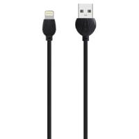 awei CL-63 2 in 1 2.5 A 8 pin opladen + transmissie aluminium legering data kabel lengte: 1M (zwart) - thumbnail