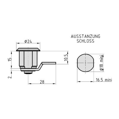 Basi 9000-1357 Hendelslot Zilver