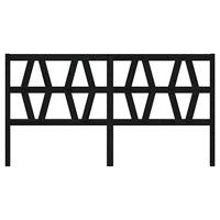 Hoofdbord 206x4x100 cm massief grenenhout zwart - thumbnail