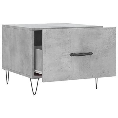 Salontafel 50x50x40 cm bewerkt hout betongrijs