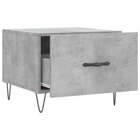 Salontafel 50x50x40 cm bewerkt hout betongrijs - thumbnail