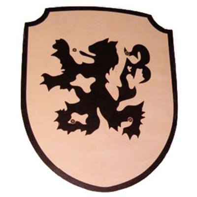 Playwood houten schild leeuw met stoffen handvat