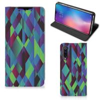 Xiaomi Mi 9 Stand Case Abstract Green Blue - thumbnail