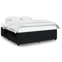 Bedframe zonder matras 200x200 cm fluweel zwart - thumbnail